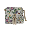 Τσάντα ώμου-χιαστί floral μπεζ