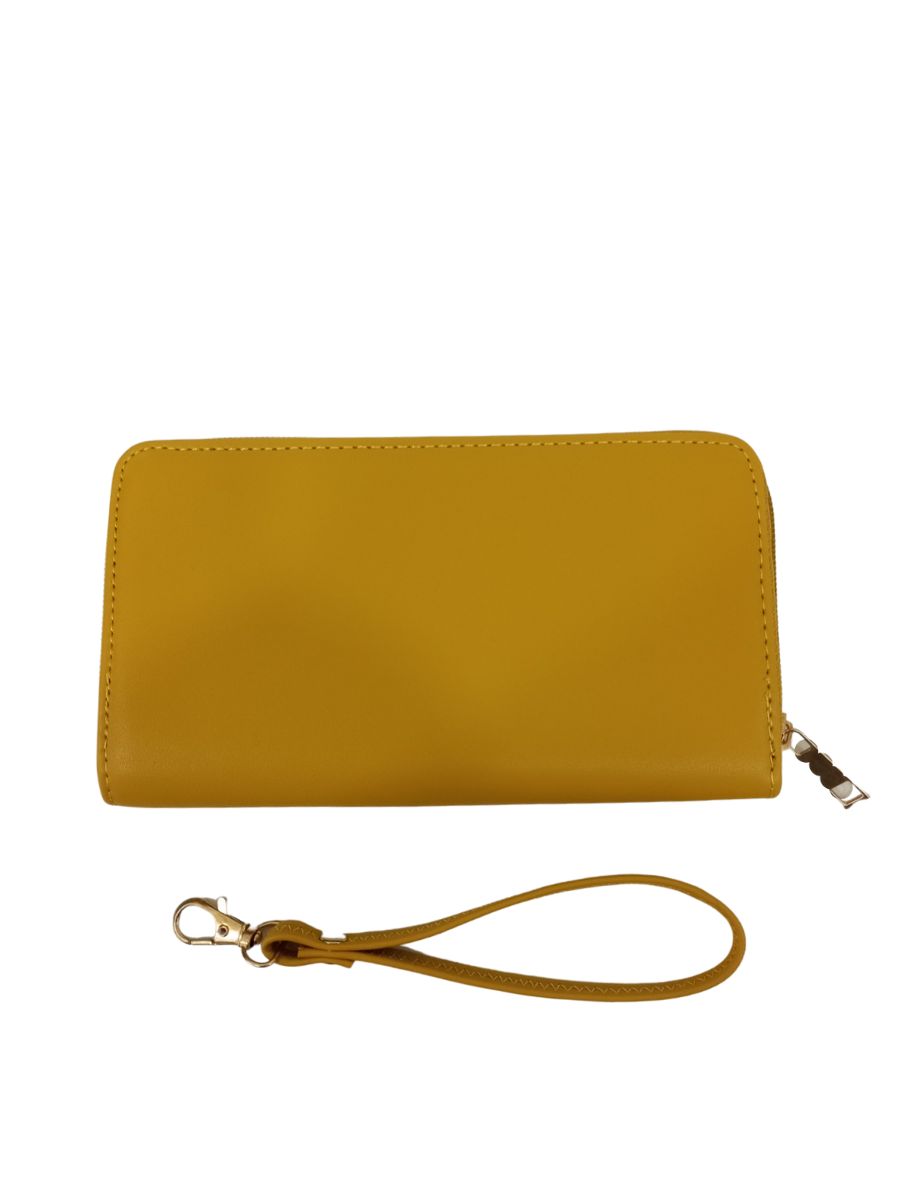 Γυναικείο πορτοφόλι κίτρινο μονό